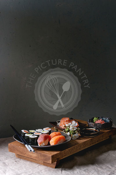 Sushi Set nigiri and sushi rolls